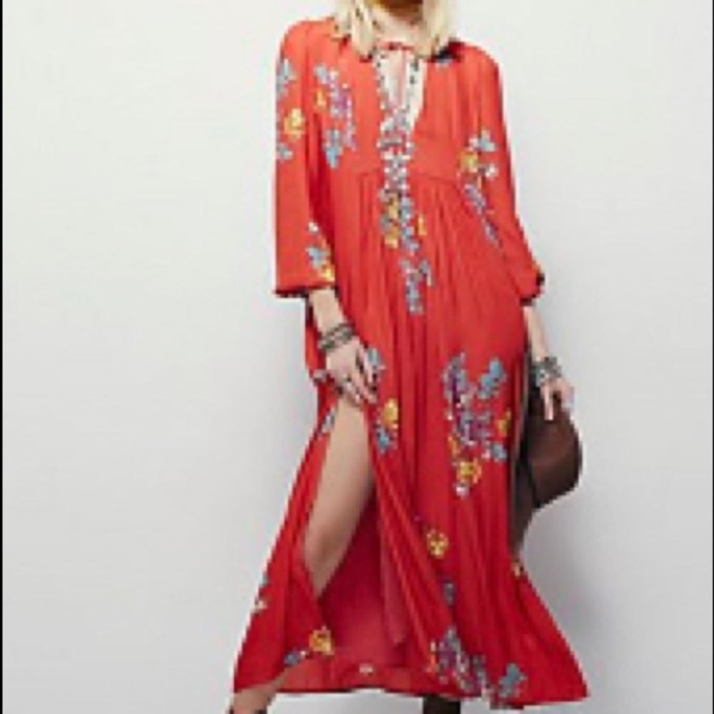 Free People Rosemary dress boho vintage 70’s cottagecore small flower print